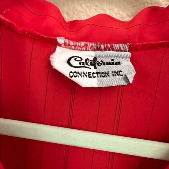Vintage California Connection Red‎ Blouse - Picture 4 of 5